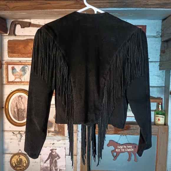 Scully vintage leather western fringe jacket with conchos - Picture 5 of 5
